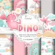 Dino Girl digital paper pack