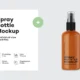 Spray Plastic Bottle Mockup